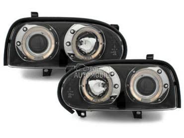Farovi Angel Eyes Crni za Volkswagen Golf 3