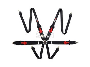 Sportski pojas RRS Crni 6 tacki FIA  