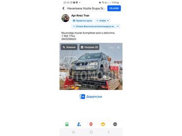 hauba, farovi krila vrata itd za Volkswagen Golf 4 od 1997. do 2010. god.