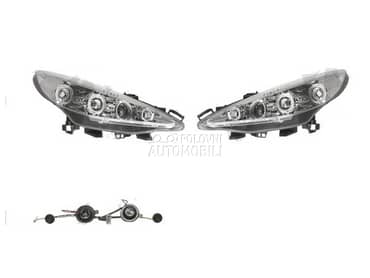 Farovi Angel Eyes Hrom za Peugeot 207 od 2006. do 2013. god.