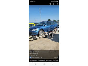 Volkswagen Golf 7 1,6 td 2014. god. -  kompletan auto u delovima