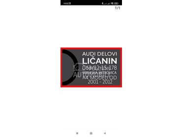 komplet auta u delovima za Audi A4 od 2001. do 2015. god.