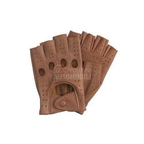 Rukavice za motor bez prstiju / Braon