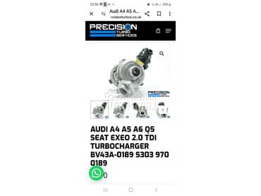 Turbo kompresor za Audi A4 od 2006. do 2013. god.