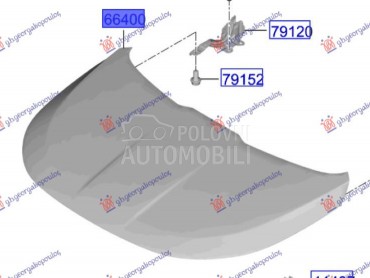 HAUBA ALUMINIJUM  NIRO 22- za Kia Niro od 2022. do 2025. god.