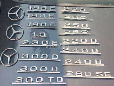 Oznake,znakovi za Mercedes Benz 180, 190, C Klasa ... od 1975. do 2010. god.