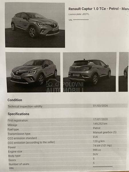 Renault Captur 1.0 TCe INTENS