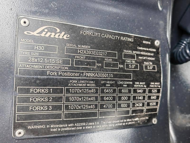 Linde H 30 Triplex