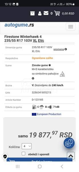 Firestone 235/55 R17 Zimska