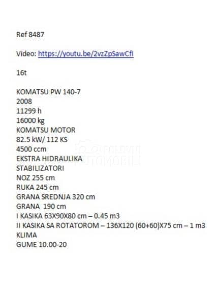 Komatsu pw 140  7