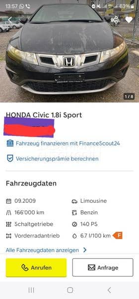 Honda Civic 1.8 restajling