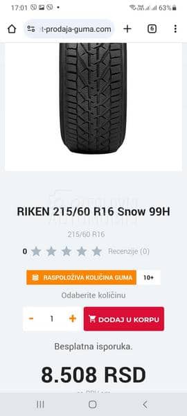 Riken 215/60 R16 Zimska