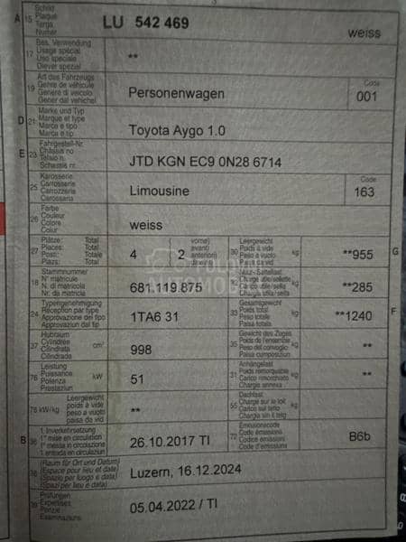 Toyota Aygo 1.0 F1 MATIK CH