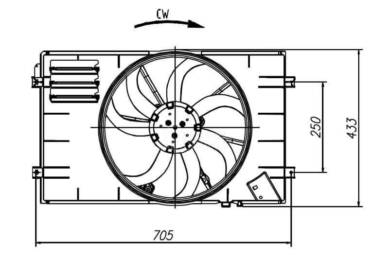 Ventilator motora visko