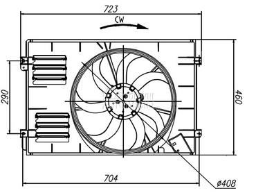 Ventilator motora visko za Volkswagen Golf od 2009. do 2013. god.