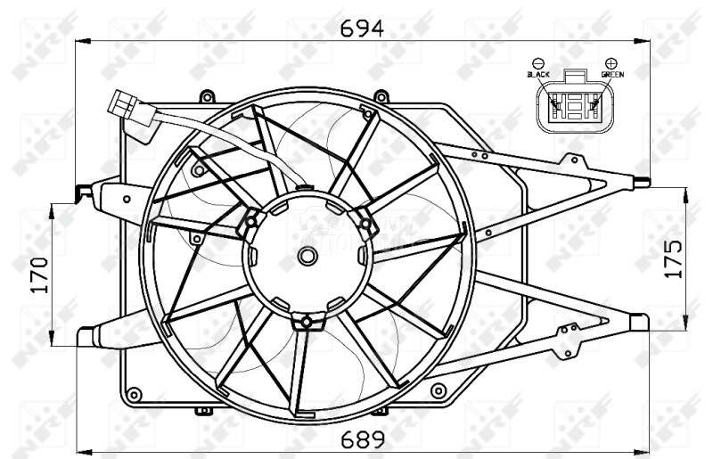 Ventilator motora visko