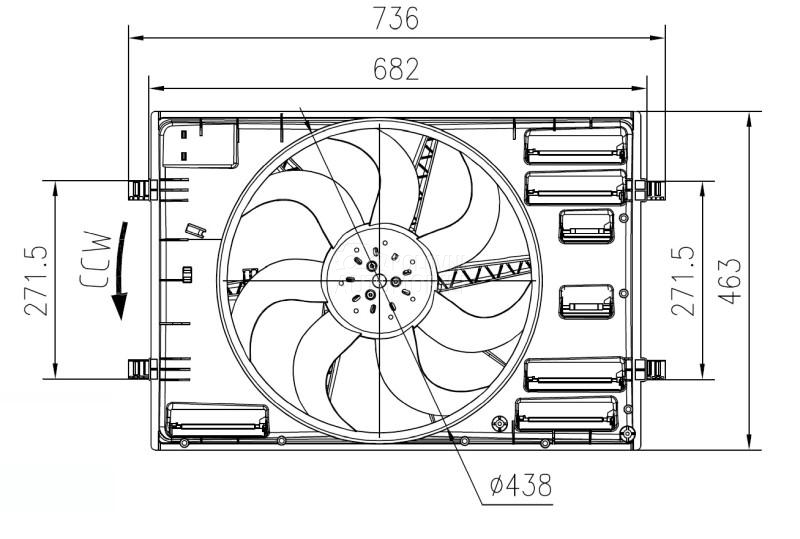 Ventilator motora visko