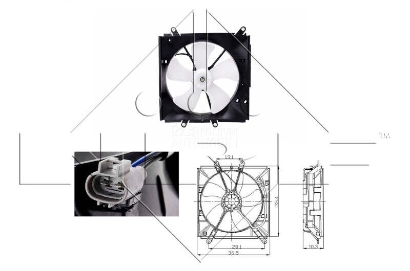 Ventilator motora visko