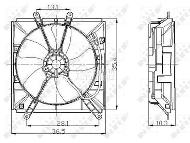 Ventilator motora visko za Toyota Corolla od 1997. do 2002. god.