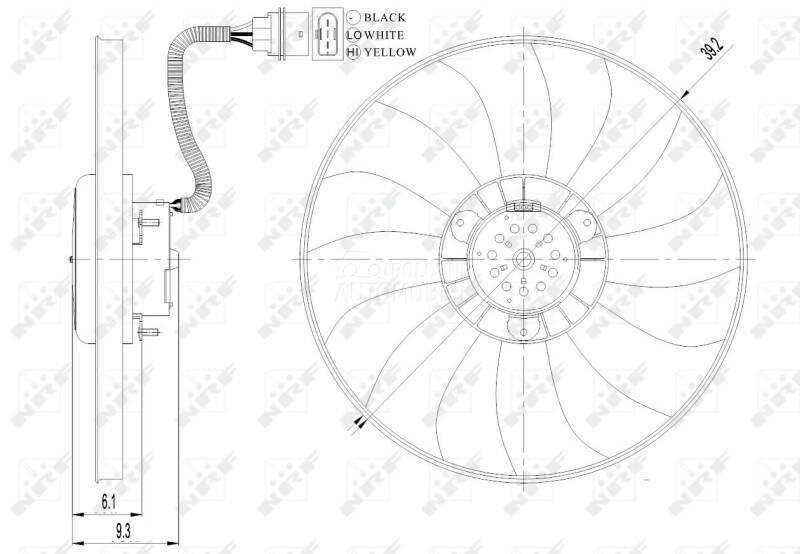 Ventilator motora visko