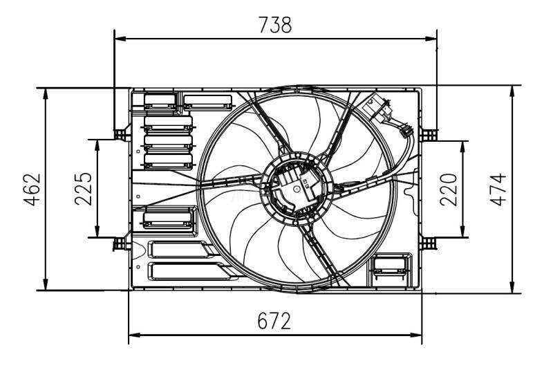 Ventilator motora visko