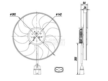 Ventilator motora visko za Škoda Rapid od 2012. do 2019. god.