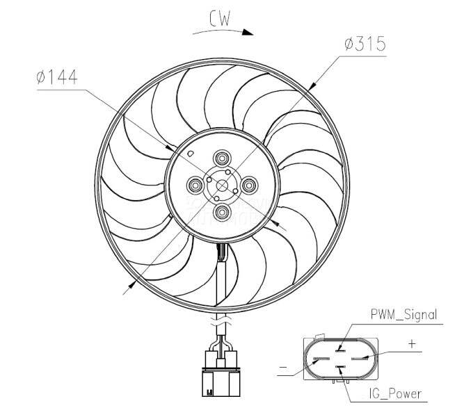 Ventilator motora visko