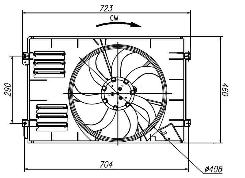 Ventilator motora visko