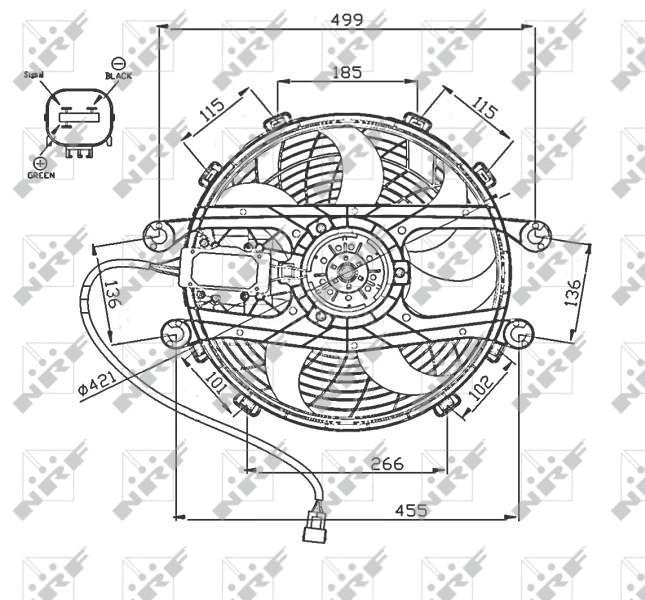 Ventilator motora visko