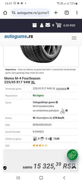 Matador 225/45 R17 Zimska