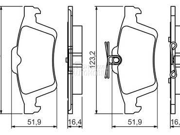 Kocione plocice BOSCH za Volvo C70 od 2006. do 2013. god.