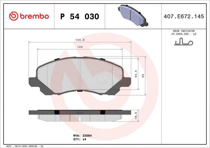 Kocione plocice BREMBO