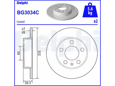 Kočioni disk za Škoda Scala od 2019. do 2020. god.