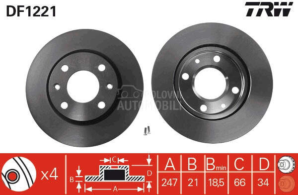 Kocioni disk TRW