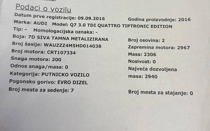 Audi Q7 3.0 tdi