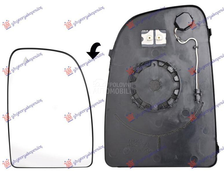 STAKLO RETROVIZORA SA GREJA...