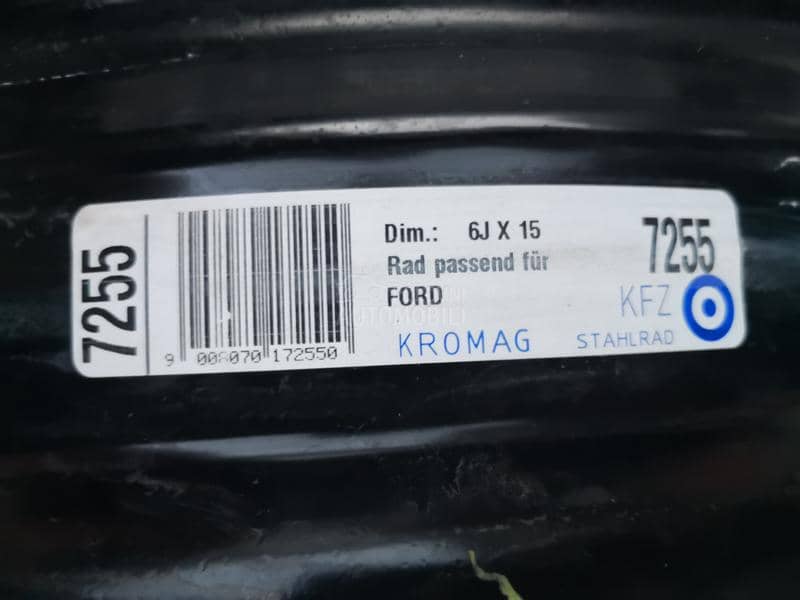 Čelične felne FORD 15" 4 x 108
