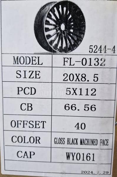 Aluminijumske felne mercedes replica 20" 5 x 112