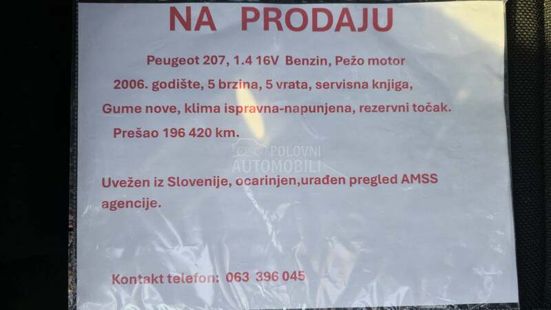 Peugeot 207 1.4,16v,Pezo motor