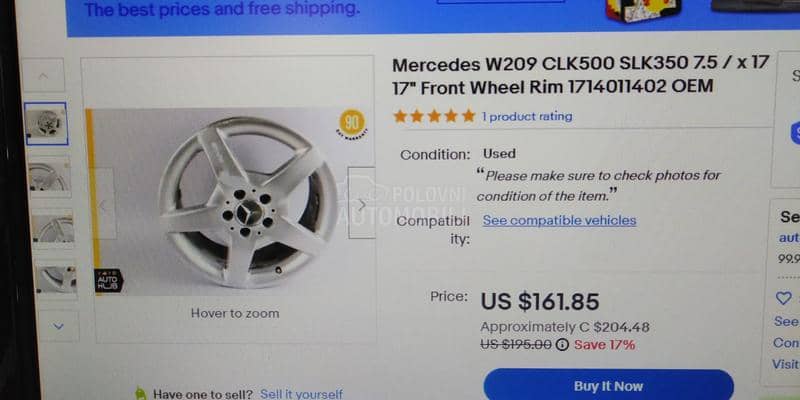 Aluminijumske felne AMG 17" 5 x 112