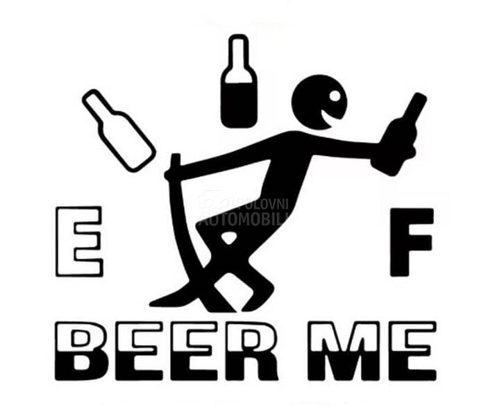 Nalepnica rezervoara beer me