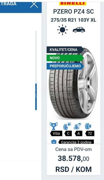 Pirelli 275/35 R21 Letnja