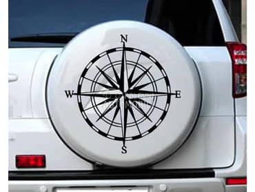 Kompas nalepnica rezervn tocka  