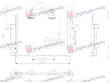 HLADNJAK KLIME ELEK. (420x3... za Dacia Spring od 2021. do 2025. god.