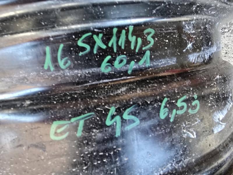 Čelične felne sedici , sx , rav 16" 5 x 114.3