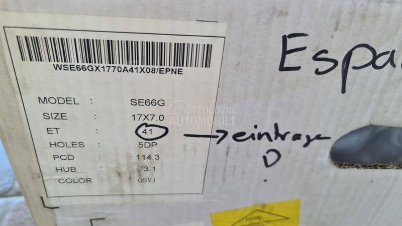 Aluminijumske felne Aversus 17" 5 x 114.3