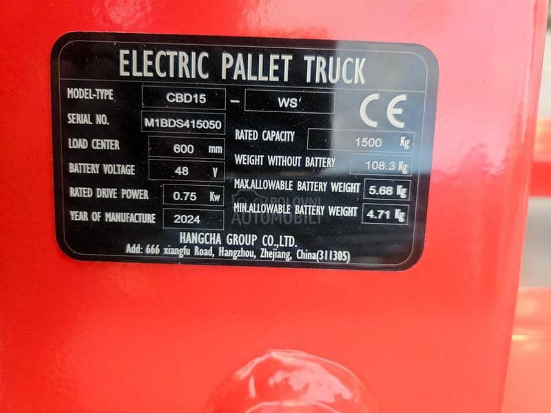 Hangcha CBD 15 elektro paletar