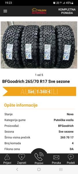 BFGoodrich 265/70 R17 Sve sezone