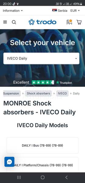 Amortizeri zadnji iveco