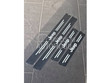 Karbon nalepnice pragova NOVO za Jeep Cherokee, Comanche, Commander ...